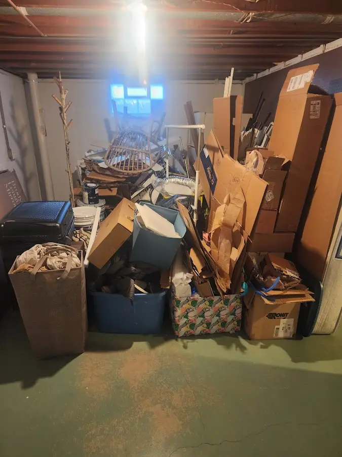 Roll-off dumpster container at job site for Concrete Dumpster Rental in Denmark